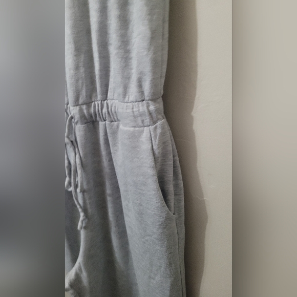 Ladies small Ambiance grey tank romper with pockets gray - Picture 4 of 6